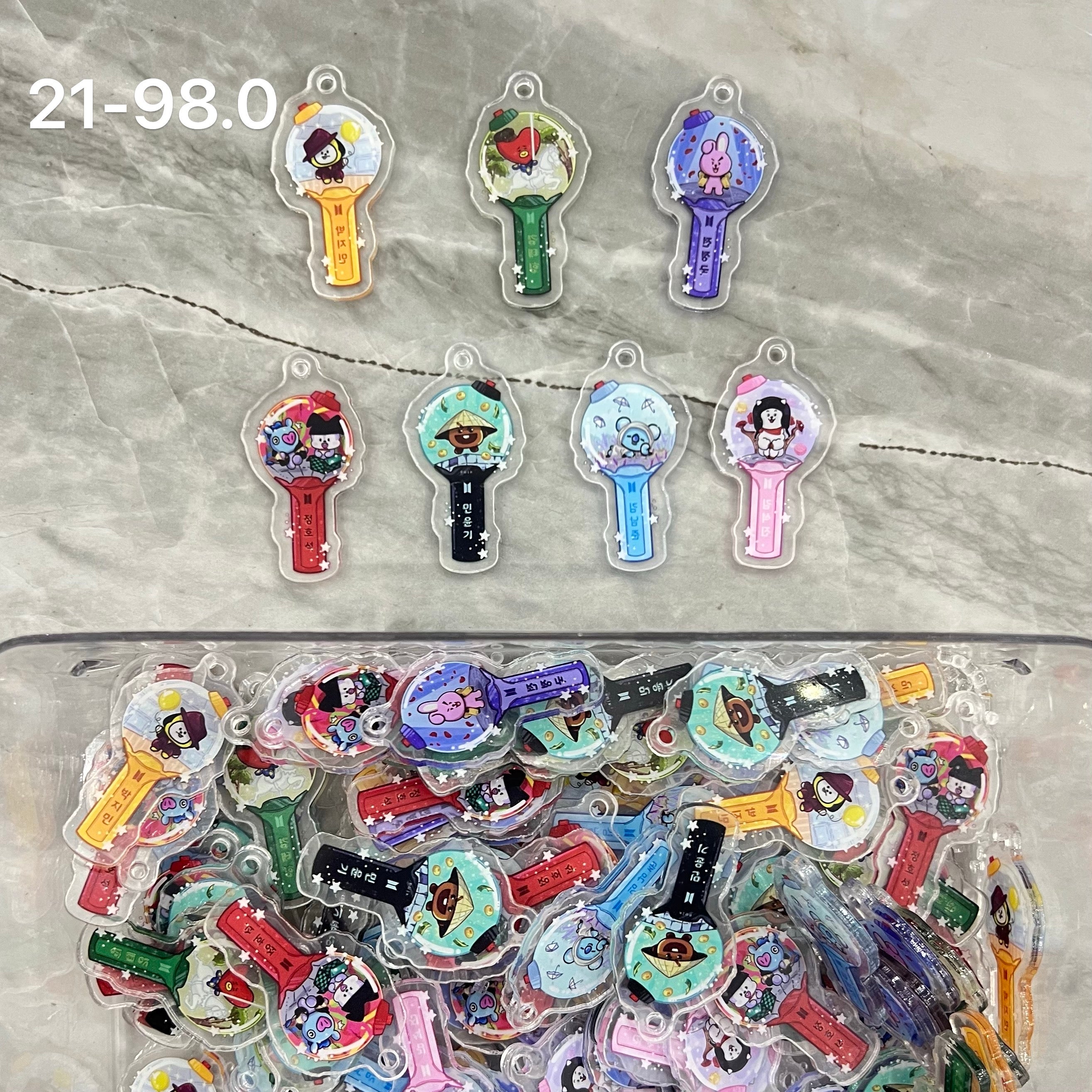 【Cartoon98.0】for ARMY-arirang- OT7 DIY Acrylic Keychain–Acrylic charm for K-pop Concert Freebies (Preorder 5 Days)，keychain-accessories-beads-acrylic for DIY