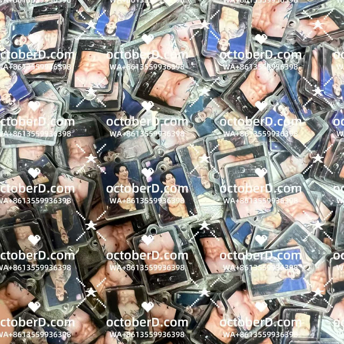 【540.0】for ARMY- OT7 DIY Acrylic Keychain  –Acrylic charm for K-pop Concert Freebies (Preorder 5 Days)， keychain-accessories-beads-acrylic for DIY