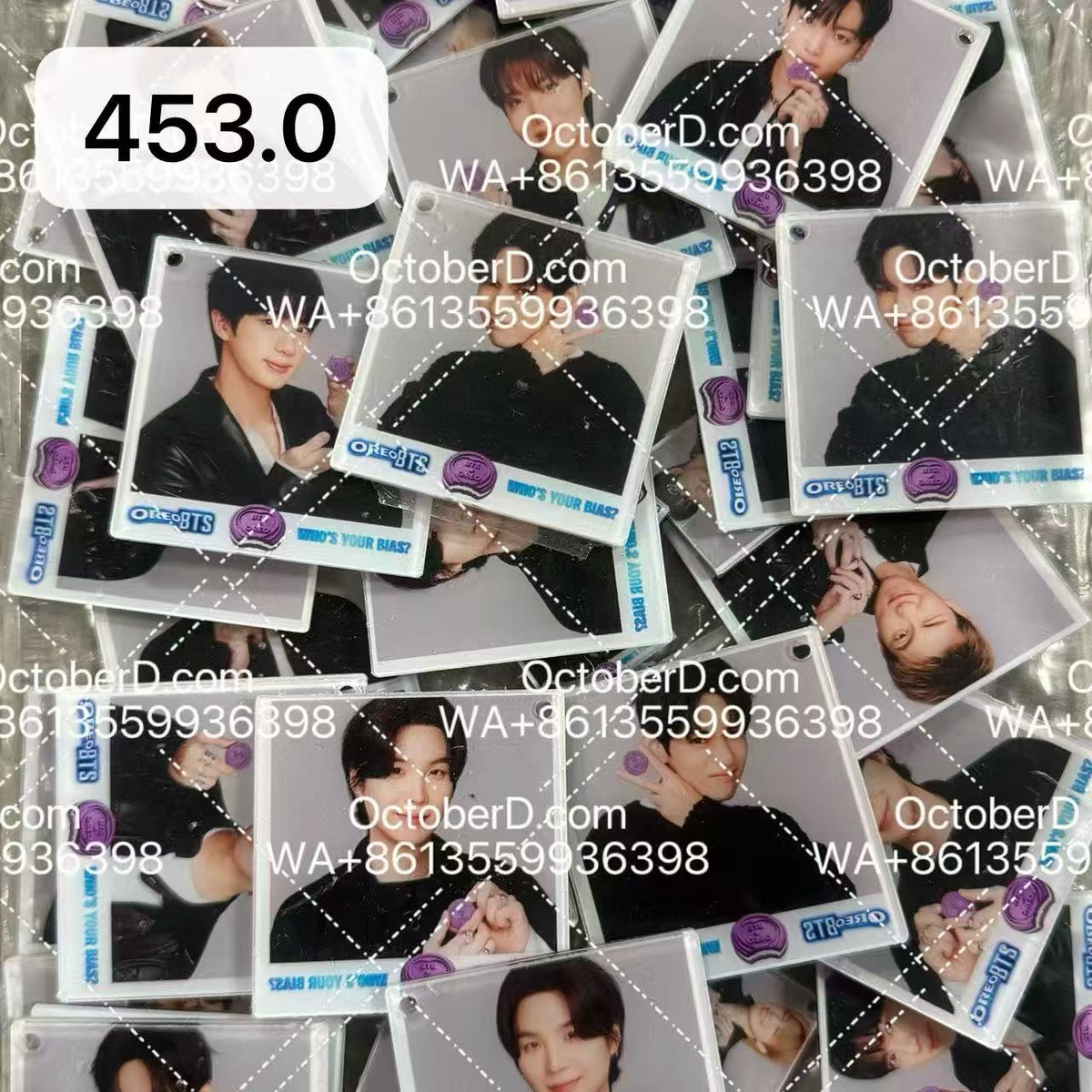 【453.0】for ARMY- OT7 DIY Acrylic Keychain  –Acrylic charm for K-pop Concert Freebies (Preorder 5 Days)， keychain-accessories-beads-acrylic for DIY
