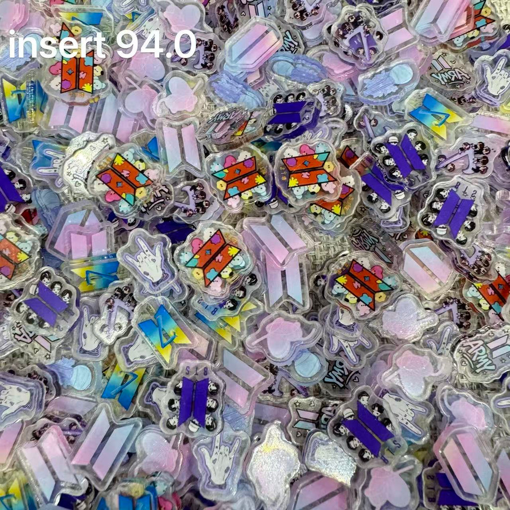 Shaker Lightstick Charm for ARMY – Fan-Made Purple OT7 Inspired DIY Concert Freebie Bias Support Gift