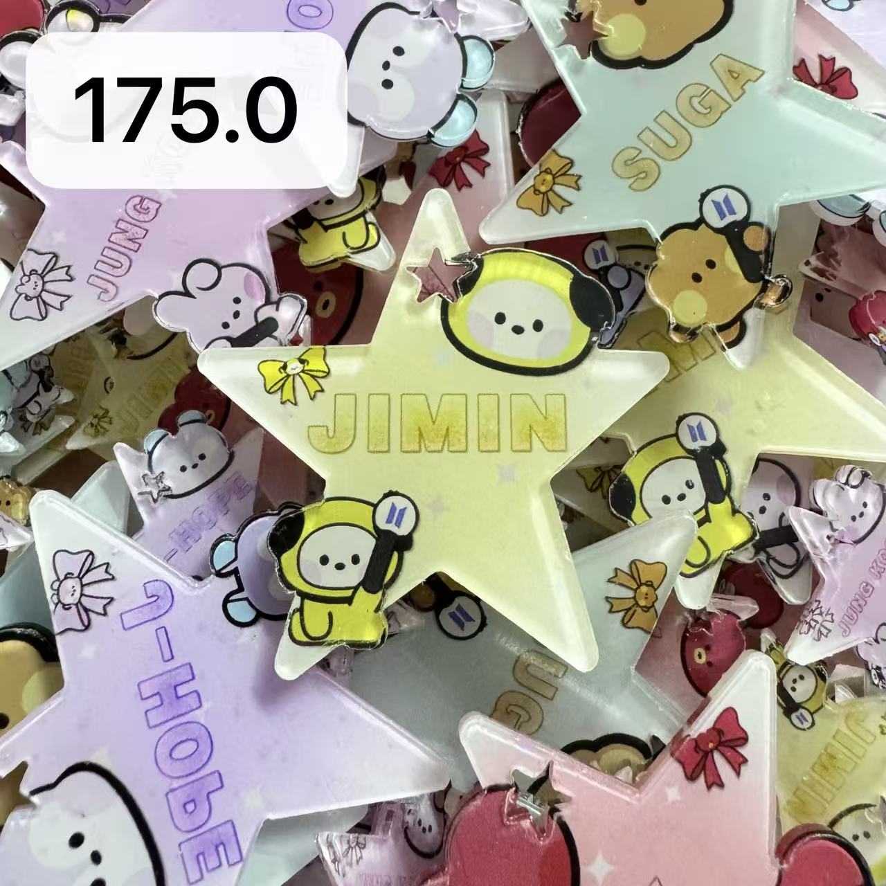 【Cartoon175.0】for ARMY-ARMY Bomb OT7 DIY Acrylic Keychain  –Acrylic charm for K-pop Concert Freebies (Preorder 5 Days)， keychain-accessories-beads-acrylic for DIY