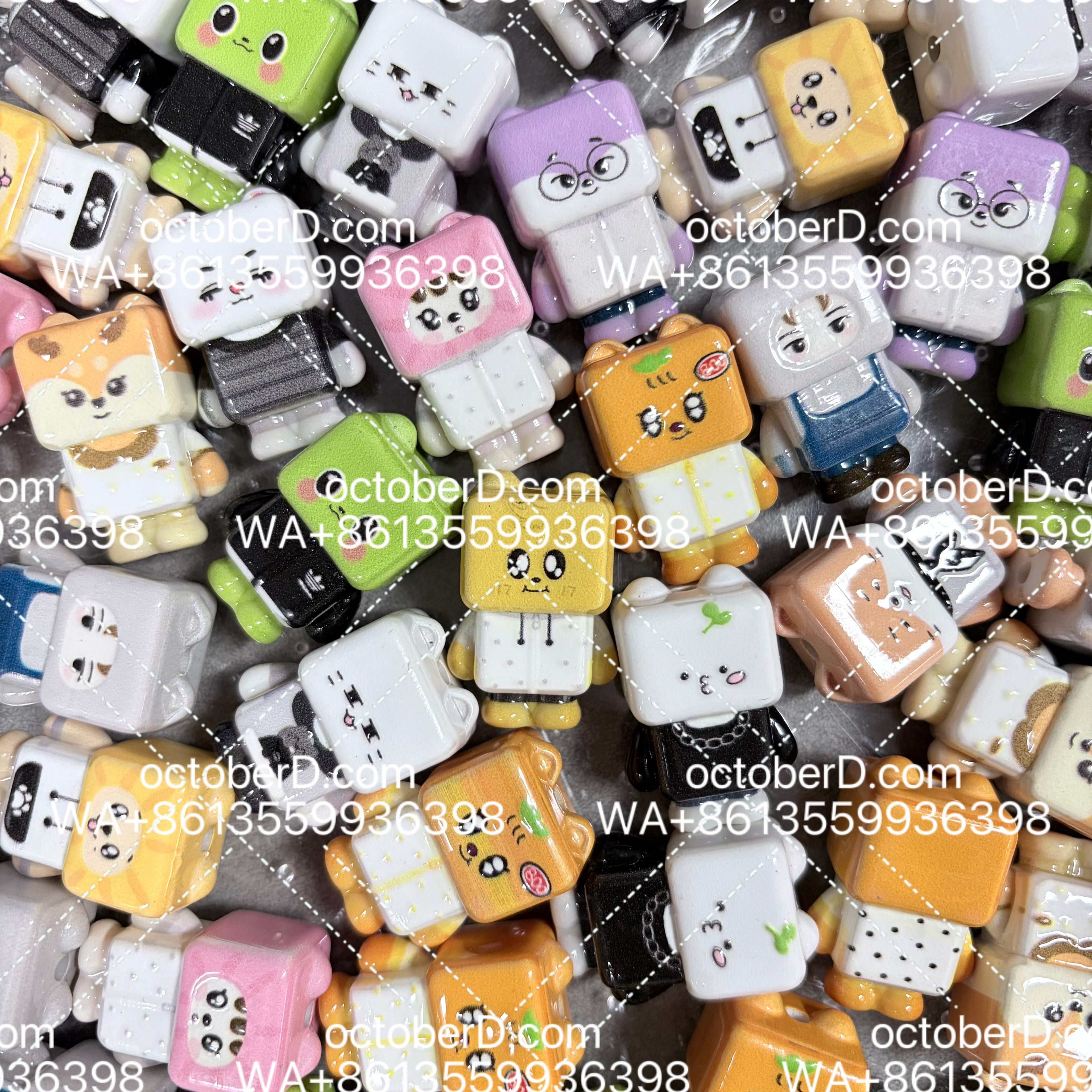 MINITEEN Inspired 3D Robot Beads | Fanmade Kpop Pen Beads, DIY Keychain & Craft Supplies