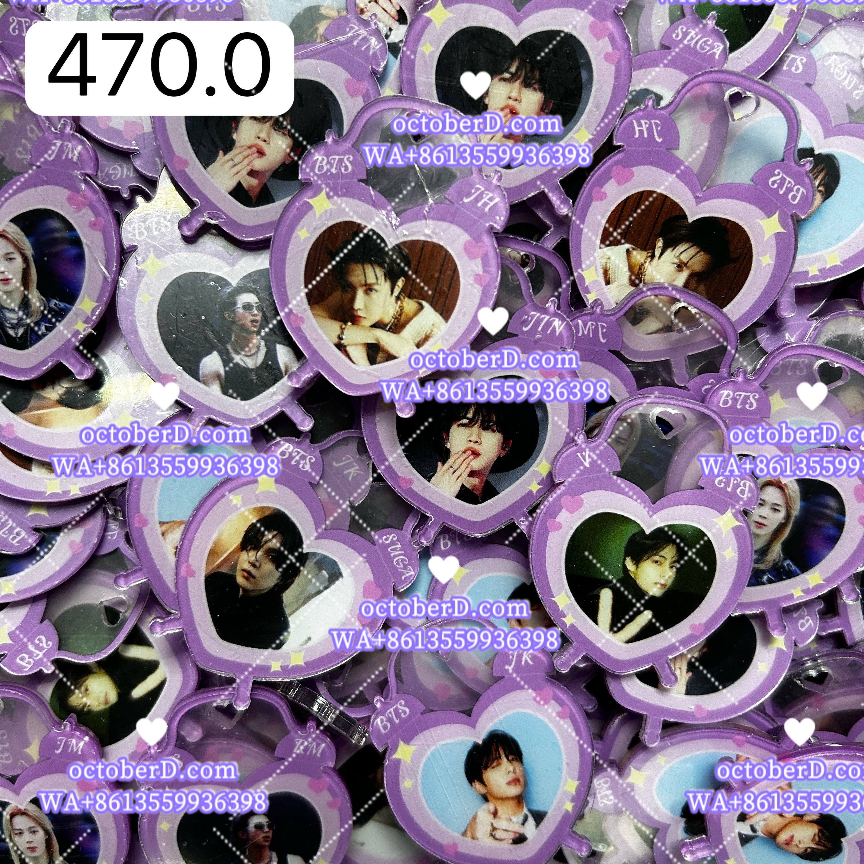 【470.0】for ARMY- OT7 DIY Acrylic Keychain  –Acrylic charm for K-pop Concert Freebies (Preorder 5 Days)， keychain-accessories-beads-acrylic for DIY