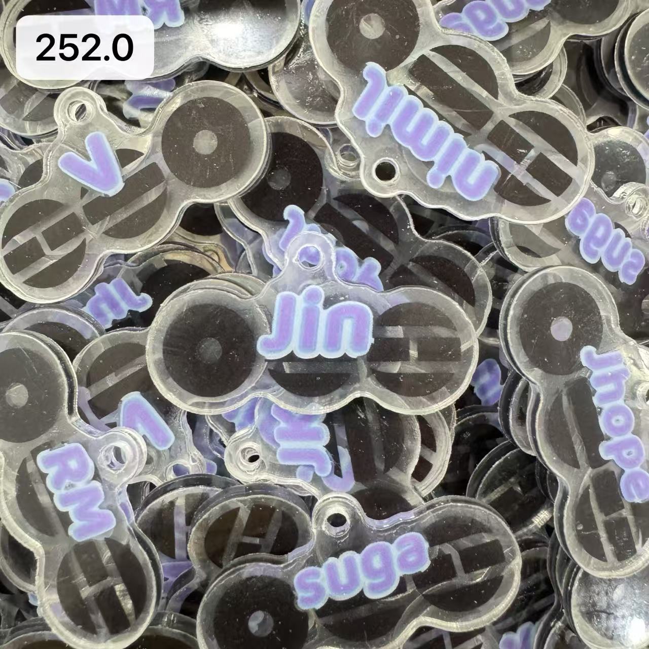 【252.0】for ARMY- OT7 DIY Acrylic Keychain  –Acrylic charm for K-pop Concert Freebies (Preorder 5 Days)， keychain-accessories-beads-acrylic for DIY