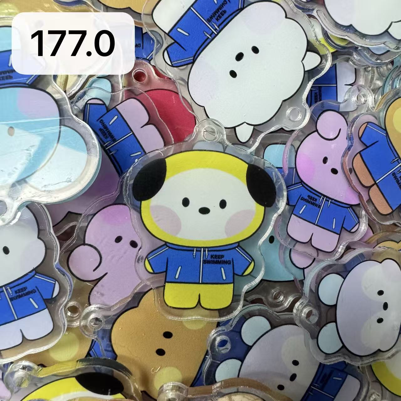【Cartoon177.0】for ARMY-ARMY Bomb OT7 DIY Acrylic Keychain  –Acrylic charm for K-pop Concert Freebies (Preorder 5 Days)， keychain-accessories-beads-acrylic for DIY