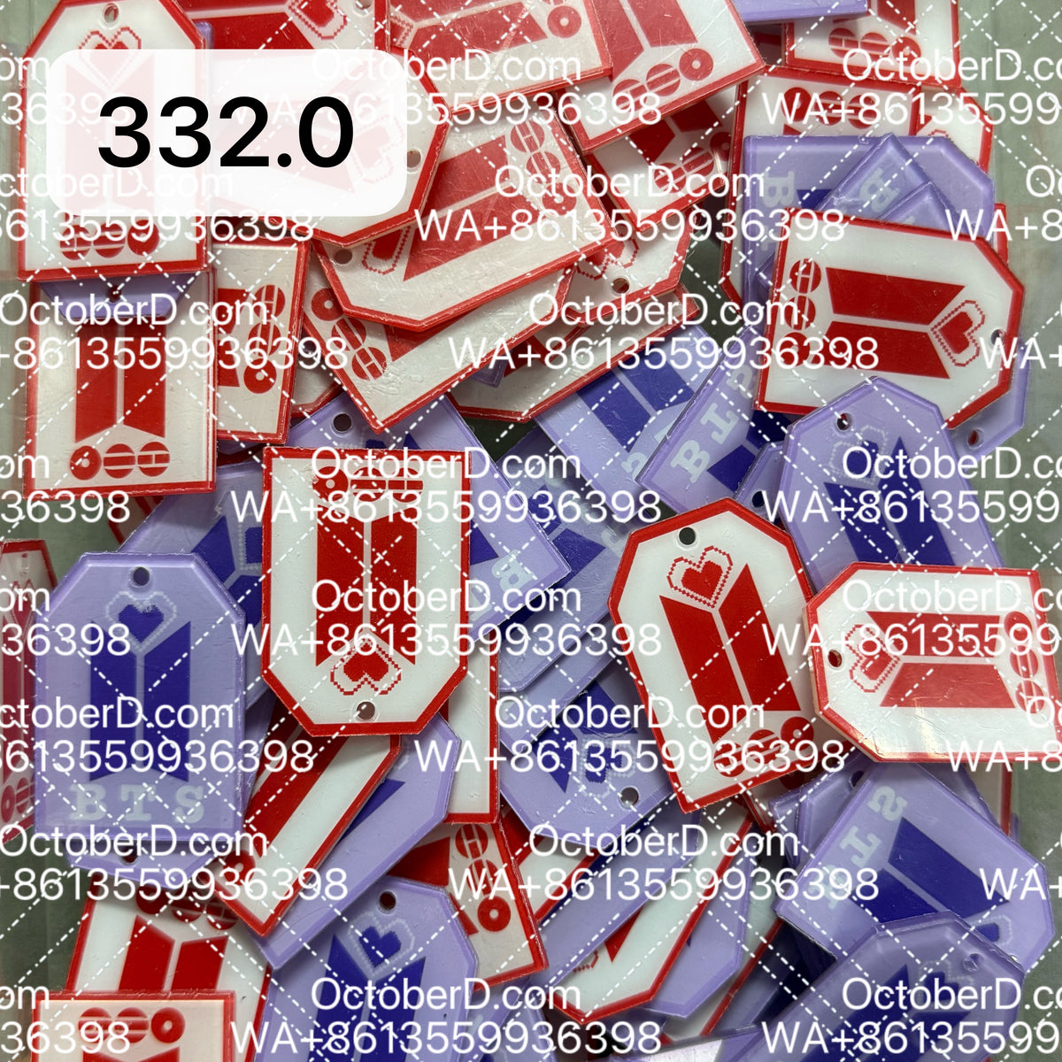 【332.0】for ARMY- OT7 DIY Acrylic Keychain  –Acrylic charm for K-pop Concert Freebies (Preorder 5 Days)， keychain-accessories-beads-acrylic for DIY