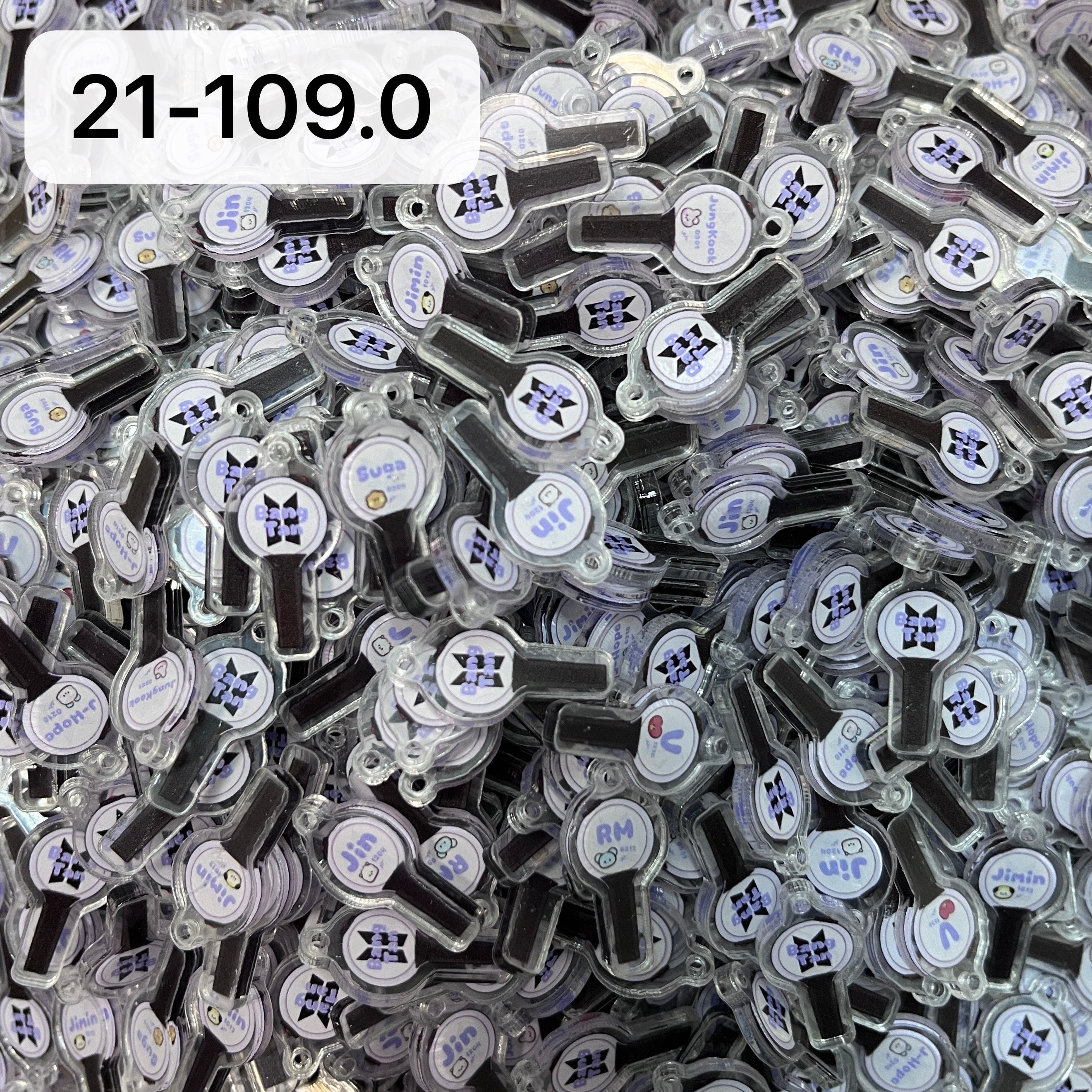 【Cartoon109.0】for ARMY-ARMY Bomb OT7 DIY Acrylic Keychain  –Acrylic charm for K-pop Concert Freebies (Preorder 5 Days)， keychain-accessories-beads-acrylic for DIY