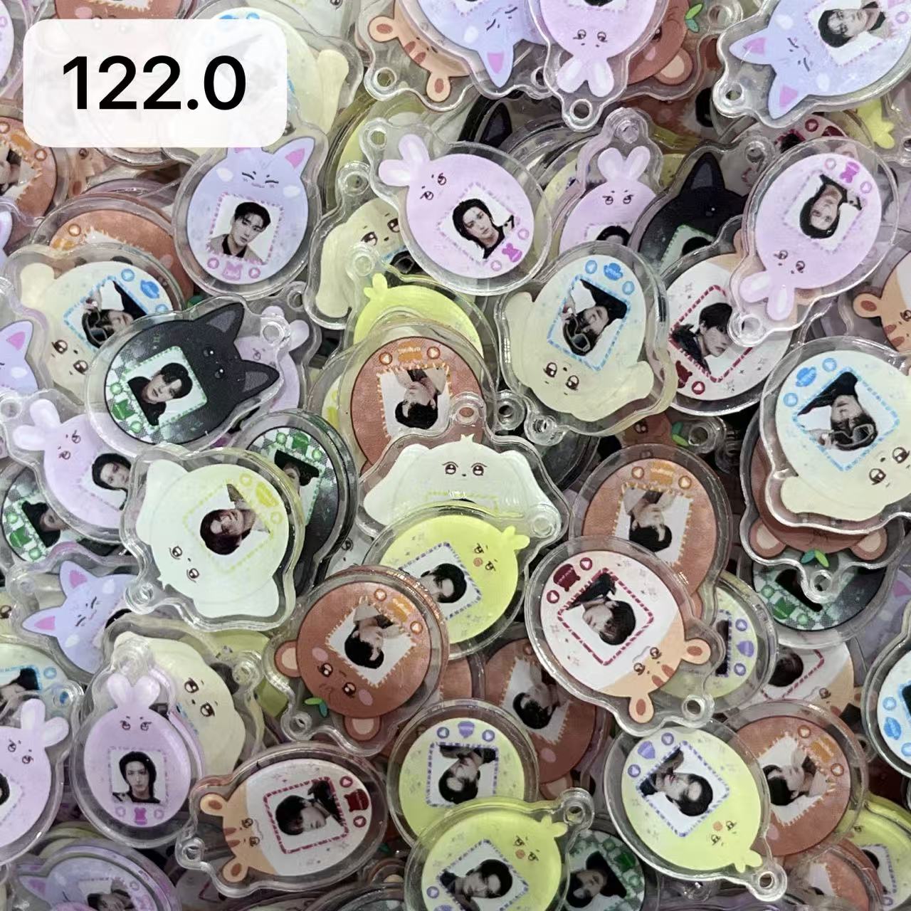 【122.0】For ATINY – OT8 DIY Acrylic Charm for K-pop Keychain – Acrylic Concert Freebies (Preorder 5 Days), Keychain Accessories Beads Acrylic for DIY