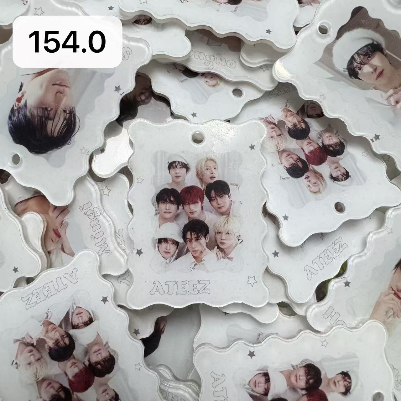 【154.0】For ATINY – OT8 DIY Acrylic Charm for K-pop Keychain – Acrylic Concert Freebies (Preorder 5 Days), Keychain Accessories Beads Acrylic for DIY