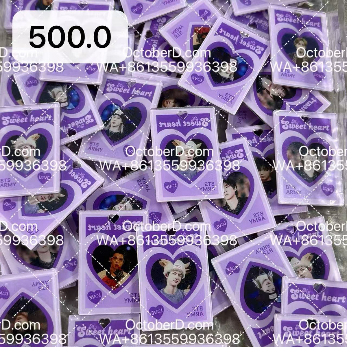 【500.0】for ARMY- OT7 DIY Acrylic Keychain  –Acrylic charm for K-pop Concert Freebies (Preorder 5 Days)， keychain-accessories-beads-acrylic for DIY