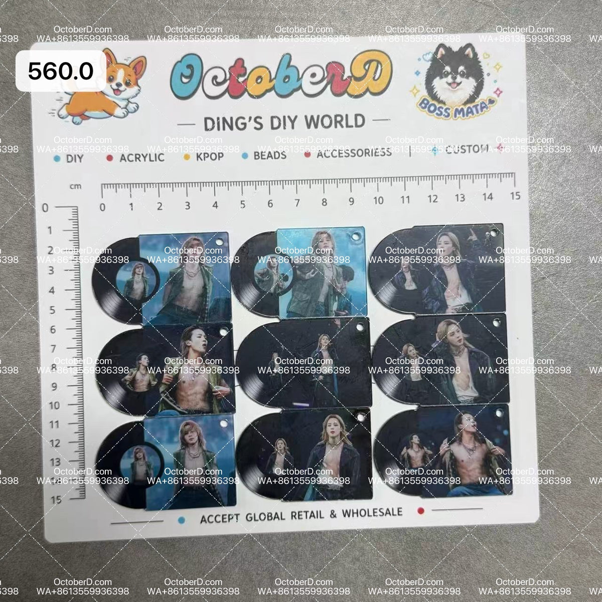 【560.0】for ARMY- OT7 DIY Acrylic Keychain  –Acrylic charm for K-pop Concert Freebies (Preorder 5 Days)， keychain-accessories-beads-acrylic for DIY