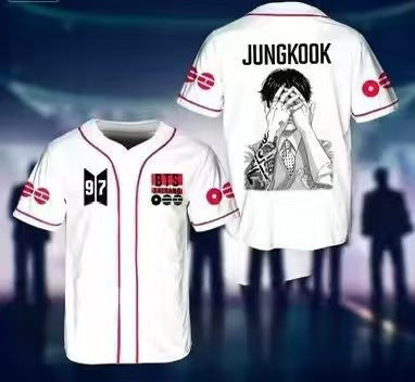 BTS OT7 Jersey Shirt Fan-Made | Concert Outfit ARMY Stadium Wear KPOP Unofficial Top
