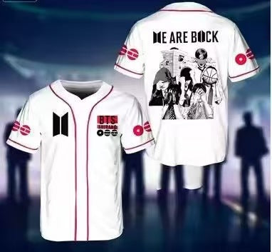 BTS OT7 Jersey Shirt Fan-Made | Concert Outfit ARMY Stadium Wear KPOP Unofficial Top
