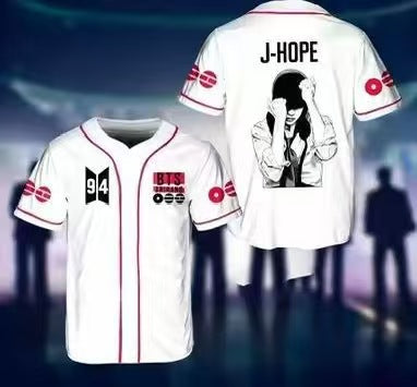 BTS OT7 Jersey Shirt Fan-Made | Concert Outfit ARMY Stadium Wear KPOP Unofficial Top