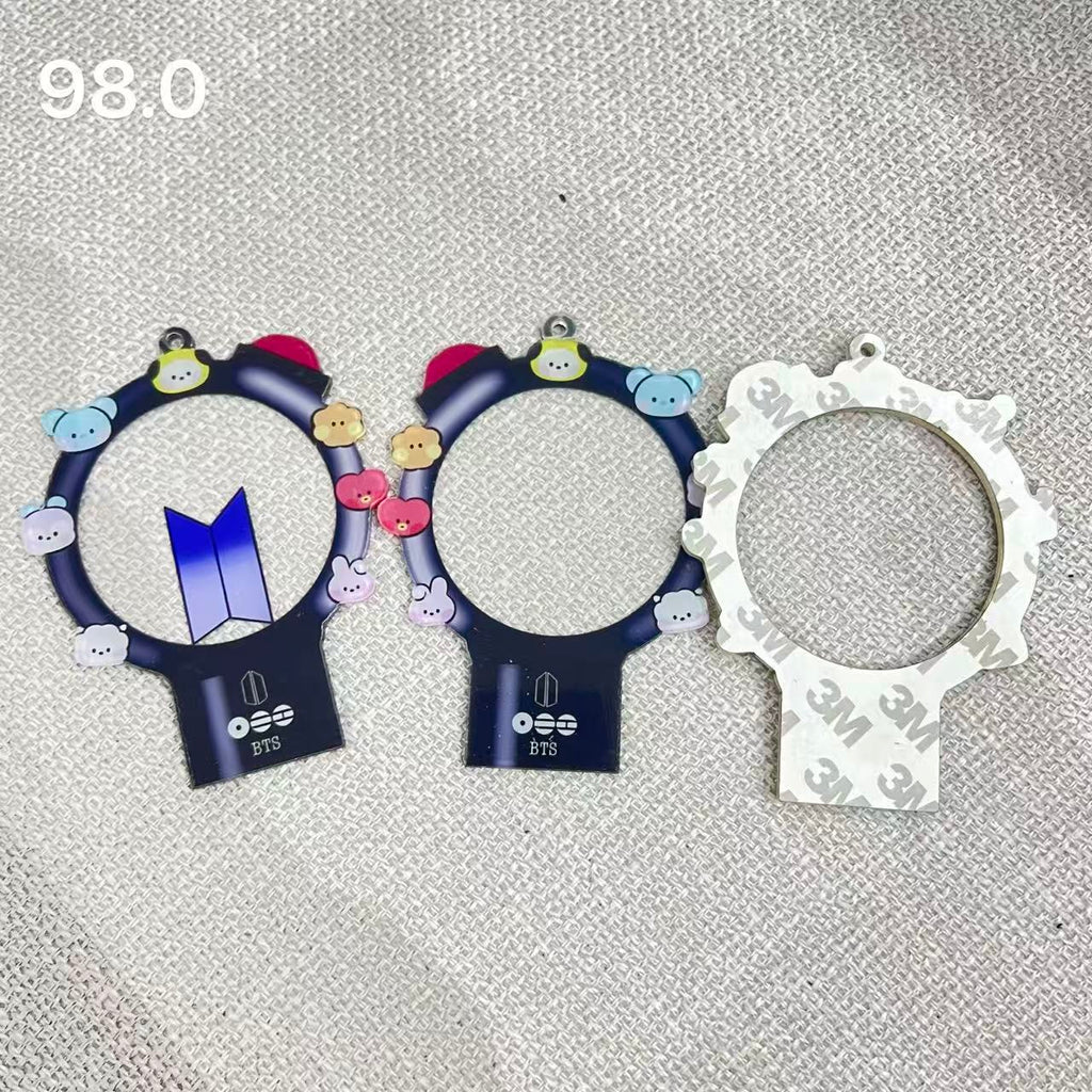 Shaker Lightstick Charm for ARMY – Fan-Made Purple OT7 Inspired DIY Concert Freebie Bias Support Gift